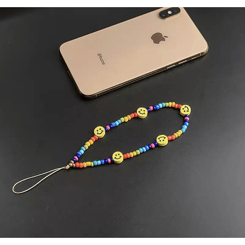 [UNIDAD] Strap Multicolor Happy Face (Para Celular)