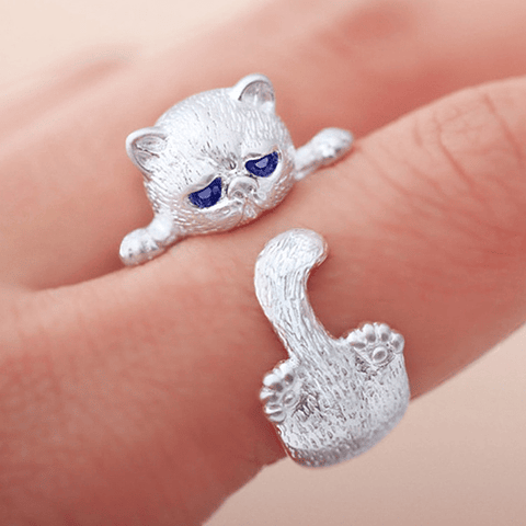 [UNIDAD] Anillo Silver Cat/Ajustable