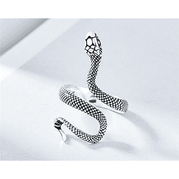 [UNIDAD] Anillo Silver Snake/Ajustable