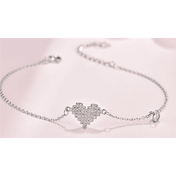 [UNIDAD] Pulsera Silver Zircon Heart