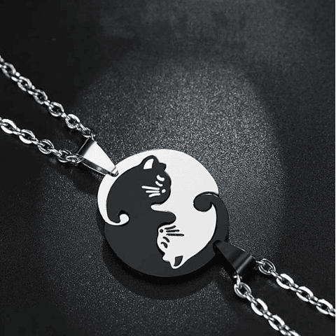 [PAR] Collares Gatos Yin Yang