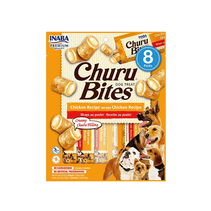 Churu Perro Bites Sabor Pollo 8 unids  1