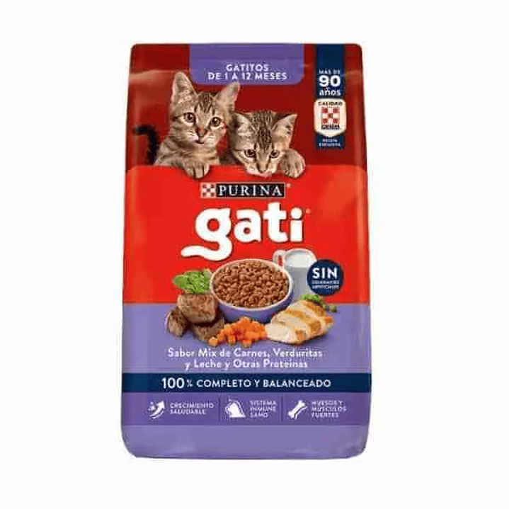 Purina Gati kitten mix de carnes y verduras 1