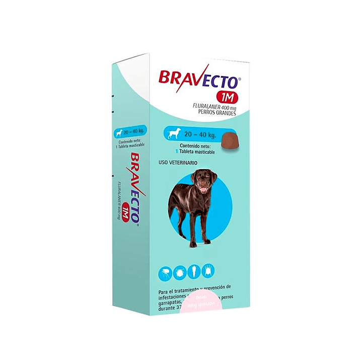 Bravecto 20 a 40 Kg   1M 1