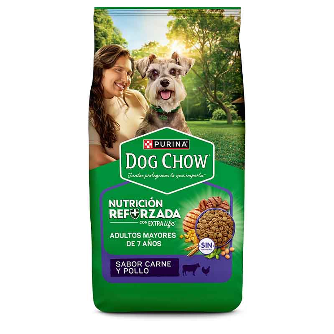Dog Chow Adulto +7 todos los tamaños Nutrición Reforzada 8 kg 1