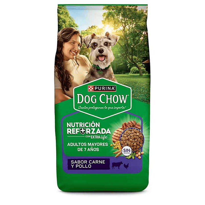 Dog Chow Adulto +7 todos los tamaños Nutrición Reforzada 8 kg 1