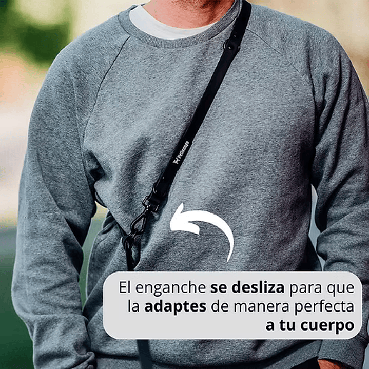 Correa Manos Libres - Impermeable - Multiuso 5 en 1 - Perro - Negra 2