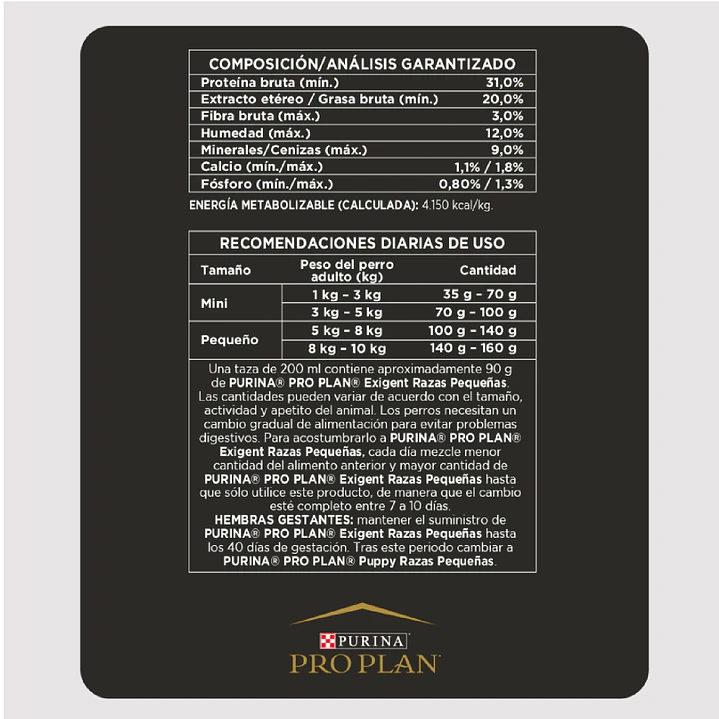 Proplan Exigent Razas Pequeñas y Miniaturas 7,5 kg 2