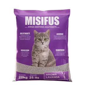 Misifus - Arena Sanitaria - 20Kg - Aroma Lavanda