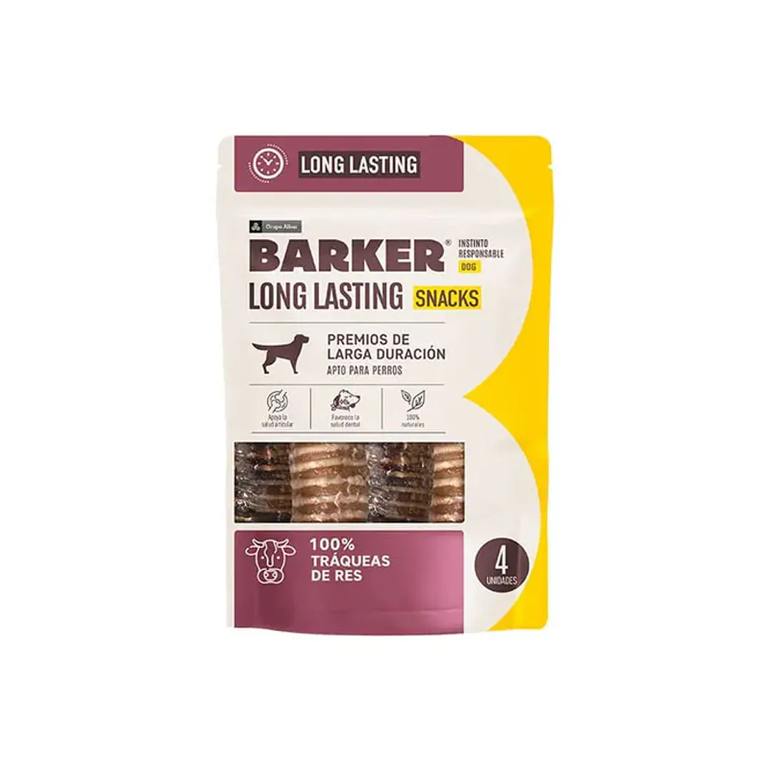Tráqueas de  Res 4 Unids Barker Long Lasting Snacks 1