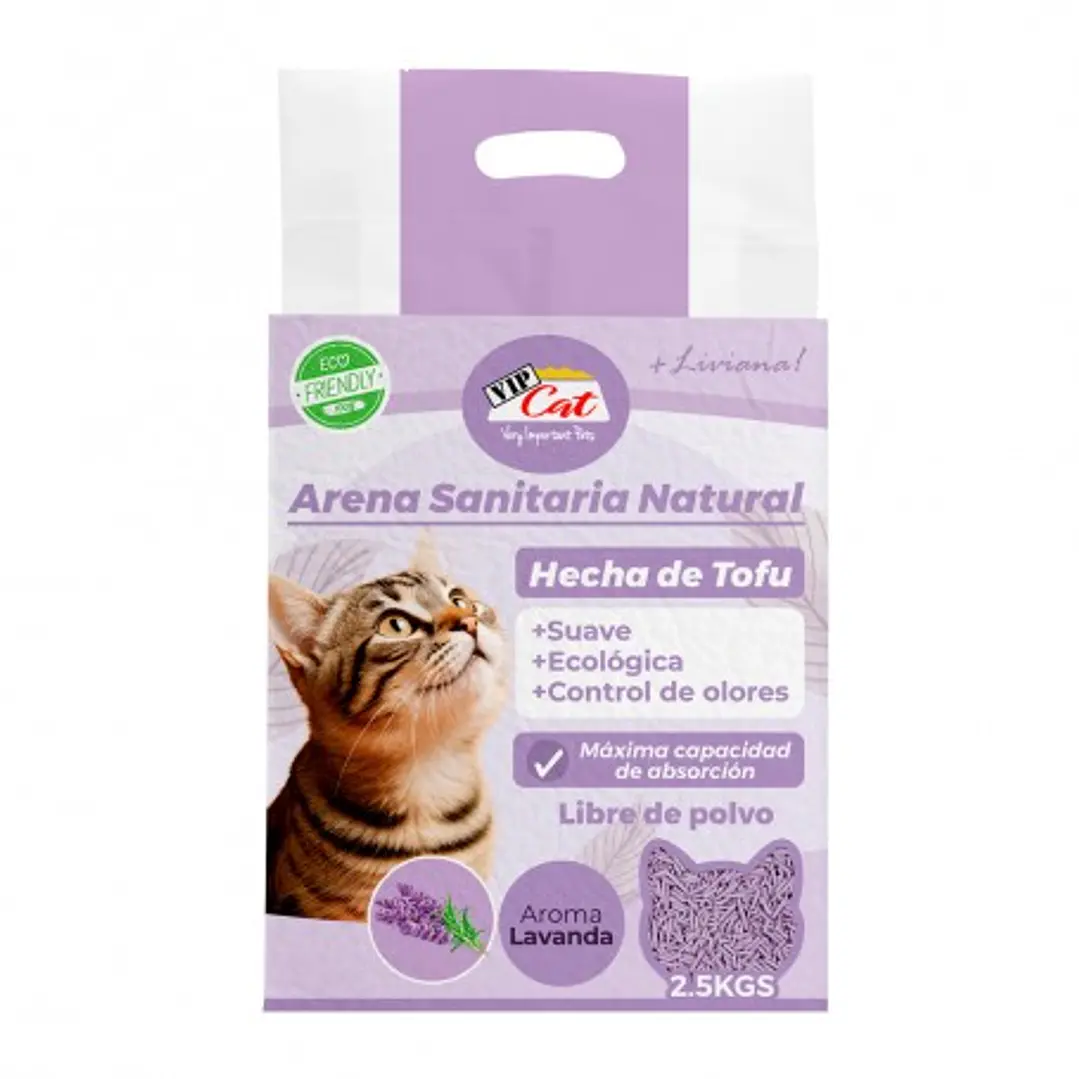 Arena VIP Cat Tofu Aglutinante Lavanda 2.5 kg 1