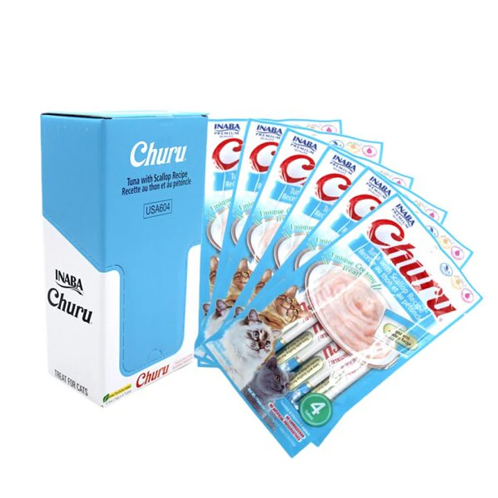 Caja Churu Cat Tuna Scallop Recipe 6 Sachets 4 Tubos 2