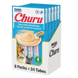 Caja Churu Cat Tuna Scallop Recipe 6 Sachets 4 Tubos