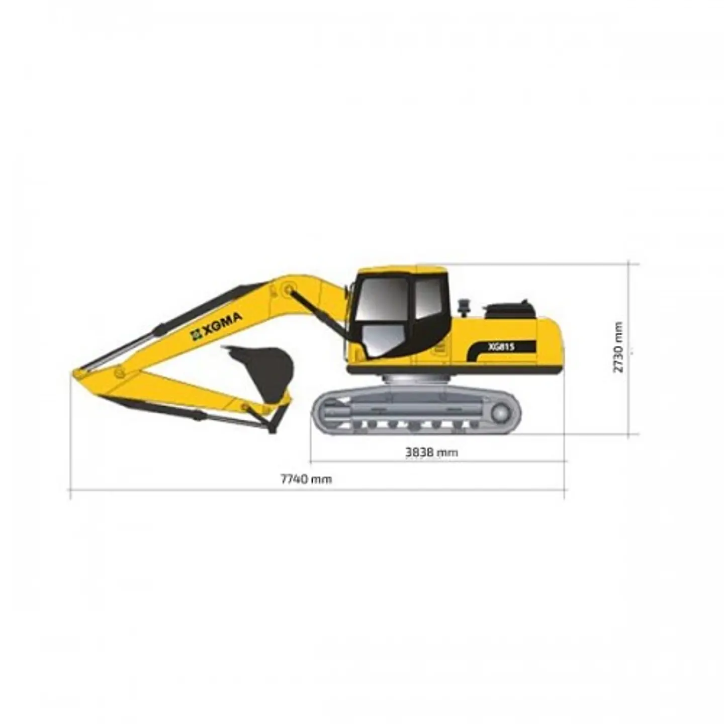 EXCAVADORA XGMA XG815EL 4