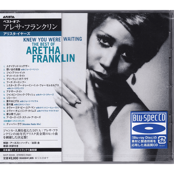 Aretha Franklin - Knew You Were Waiting: The Best Of Aretha Franklin Arista Years - Blu-Spec Cd - Cd - Hecho en Japón 