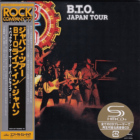 BTO Bachman-Turner Overdrive ‎- Japan Tour - Shm-Cd - Cd - Mini Lp - Hecho En Japón - Nuevo Y Sellado