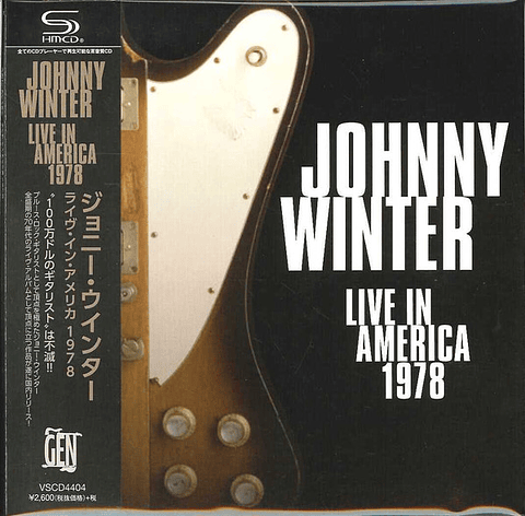 Johnny Winter – Live In America 1978 - Shm-Cd - Cd - Mini Lp - Hecho En Japón
