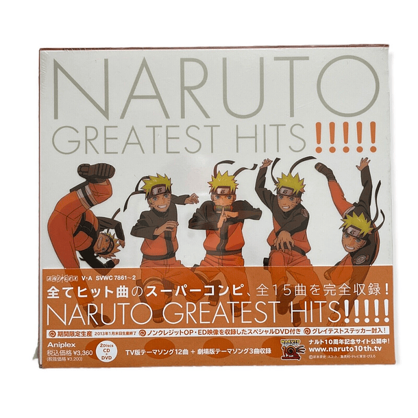 Varios Artistas – Naruto Greatest Hits!!!!! - Cd + Dvd - Hecho En Japón - Nuevo Y Sellado 
