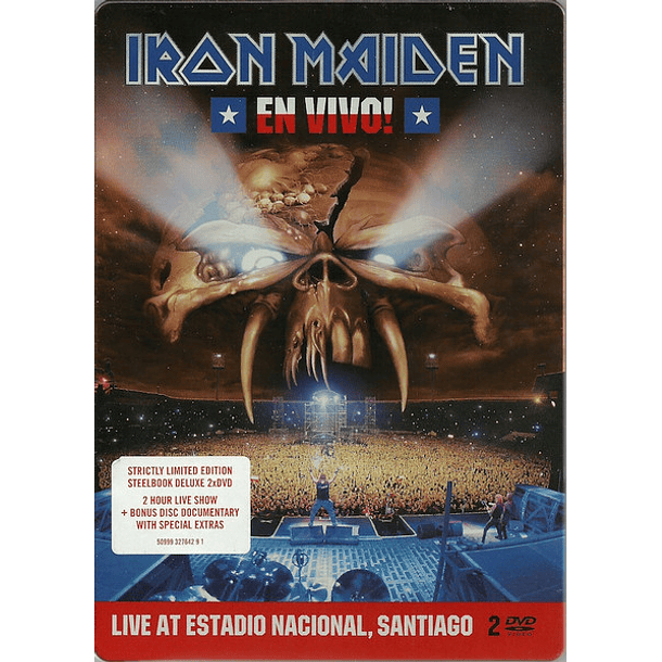Iron Maiden – En Vivo! (Live At Estadio Nacional, Santiago) - 2 Dvds - Ntsc - Steelbook 