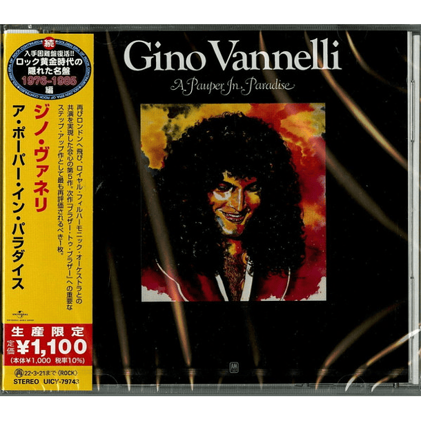 Gino Vannelli – A Pauper In Paradise - Cd - Hecho En Japón 