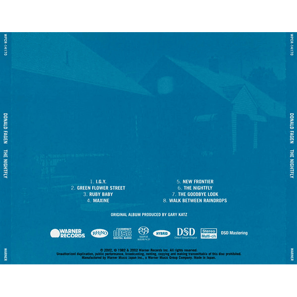 Donald Fagen – The Nightfly - SACD Super Audio Cd - Híbrido - Multicanal - Remasterizado - Hecho En Japón 3