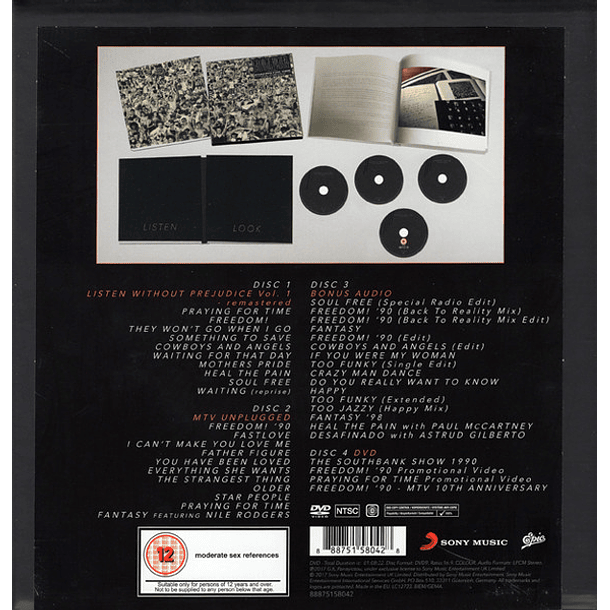 George Michael – Listen Without Prejudice + MTV Unplugged - 3 Cds + Dvd - Hecho En Europa 2