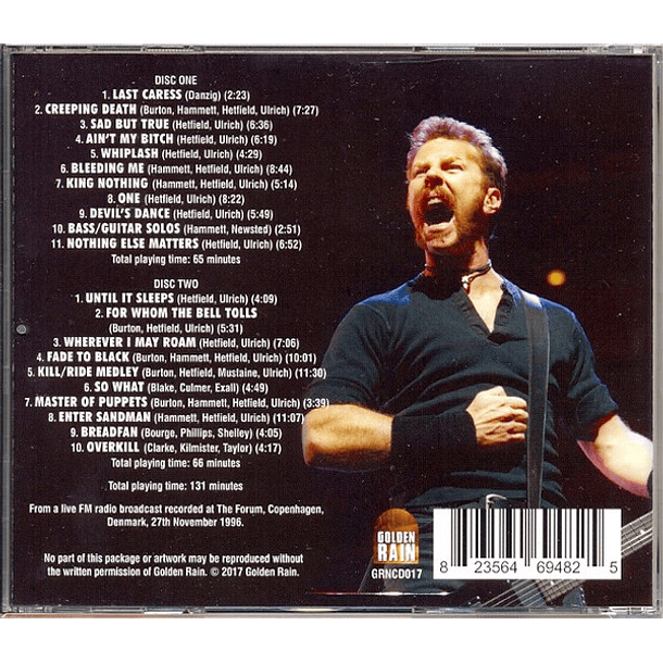 Metallica – Berserker (The Copenhagen Broadcast 1996) - 2 Cds - Bootleg (Silver) 2