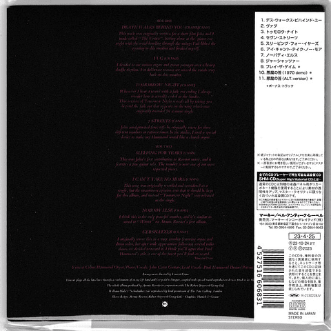 Atomic Rooster – Death Walks Behind You - Shm Cd - Cd - Mini Lp - Hecho En Japón - Nuevo Y Sellado