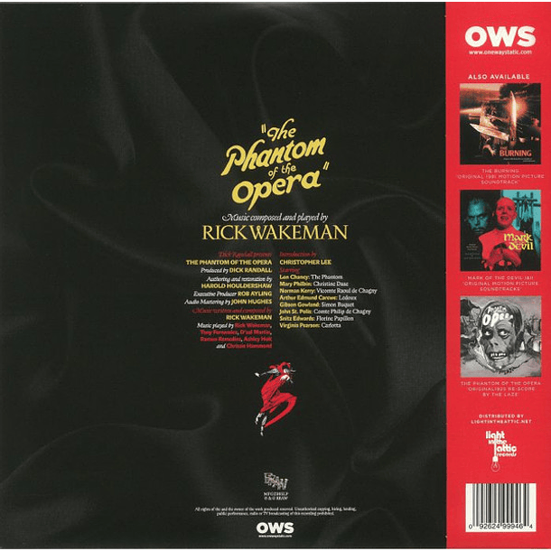 Rick Wakeman ‎– The Phantom Of The Opera - 2 Lps - Deluxe Edition - Edición Limitada 2