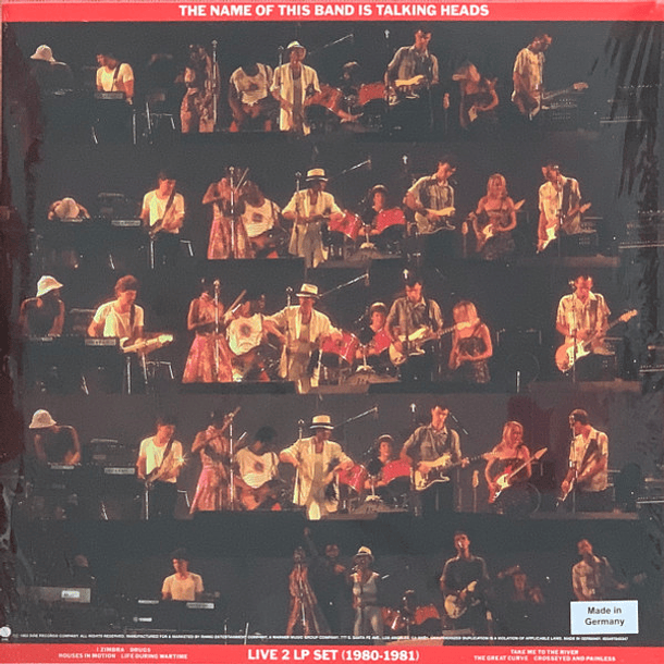 Talking Heads – The Name Of This Band Is Talking Heads - 2 Lps - Color Rojo (Red) - 17 Live Tracks From 1977 - 1981 - Hecho En Alemania - Edición Limitada 2