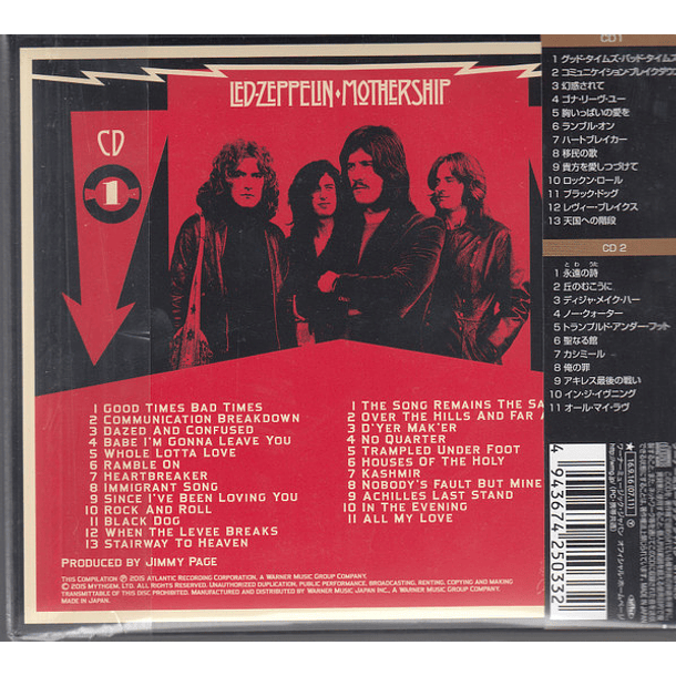 Led Zeppelin – Mothership - 2 Cds - Digipack - Hecho En Japón 2