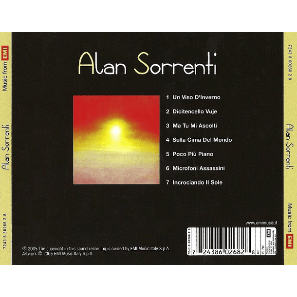 Alan Sorrenti – Alan Sorrenti - Cd - Hecho En Italia 2