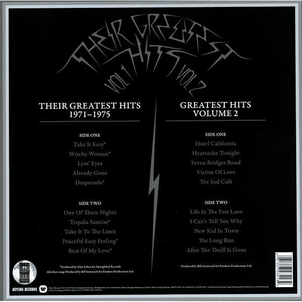 Eagles – Their Greatest Hits Volumes 1 & 2 - Set De 2 Lps - Hecho En Europa 2