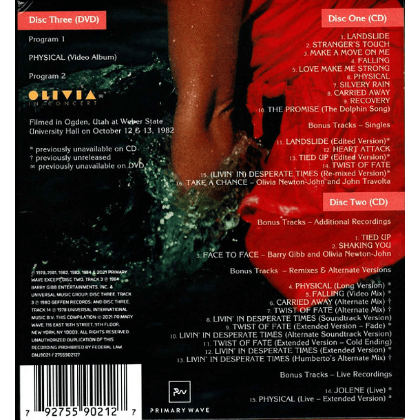 Olivia Newton-John – Physical - 2 Cds + Dvd - Edición 40ª Aniversario 2