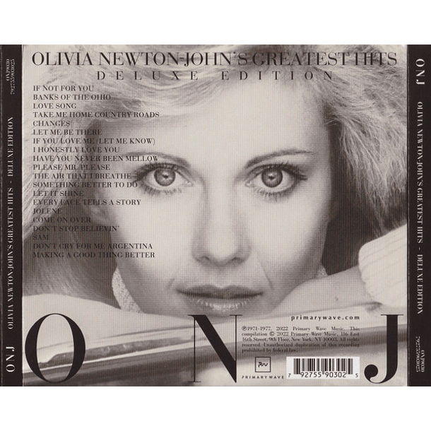 Olivia Newton-John – Olivia Newton-John's Greatest Hits (Deluxe Edition) - Cd - Digipack 2