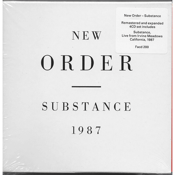 New Order – Substance - Set 4 Cds - Edición 2023 - Bonus Material - Hecho En Europa (Alemania) 1