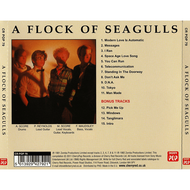 A Flock Of Seagulls – A Flock Of Seagulls - Cd - Bonus Tracks - Hecho En Europa 2