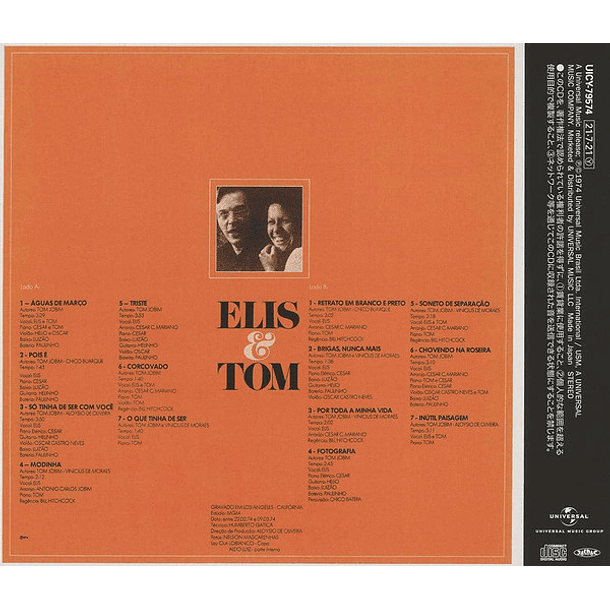 Elis & Tom – Elis & Tom - Cd - Hecho En Japón 2
