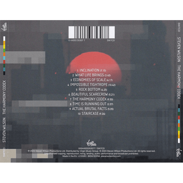 Steven Wilson – The Harmony Codex - Cd - Caja Plástica - Hecho En Alemania 2
