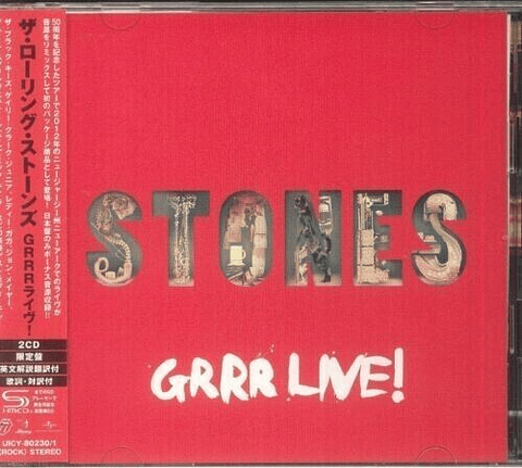 The Rolling Stones – Grrr Live! - 2 Cds - Shm-Cd - Bonus Tracks - Hecho En Japón - Nuevo Y Sellado