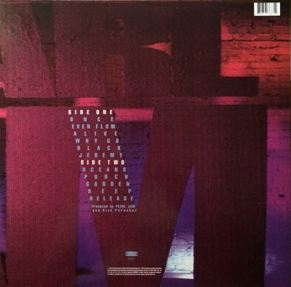 Pearl Jam – Ten - Lp - Hecho En U.S.A. - Nuevo Y Sellado 2