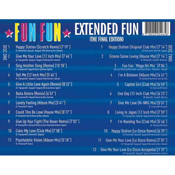 Fun Fun – Extended Fun (The Final Edition) - 2 Cds - Hecho En Europea - Nuevo Y Sellado 2