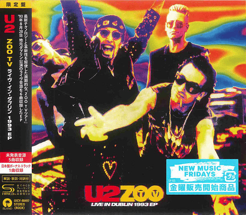 U2 – U2 Zoo TV (Live In Dublin 1993 EP) + Mega Jacket - Cd Single - Hecho En Japón - Nuevo Y Sellado
