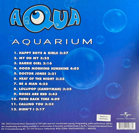 Aqua – Aquarium - LP Vinilo - 25th Anniversary - Hecho En Alemania - Nuevo Y Sellado