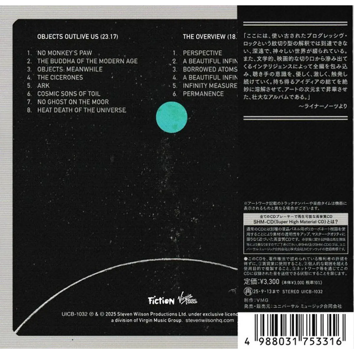 Steven Wilson – The Overview - Cd - Hecho En U.S.A. - Nuevo