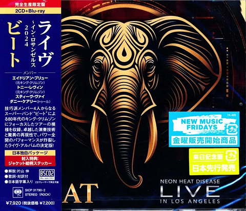 Beat – Neon Heat Disease Live In Los Angeles - 2 CDs (Blu Spec) + Blu Ray - Hecho En Japón - Nuevo Y Sellado