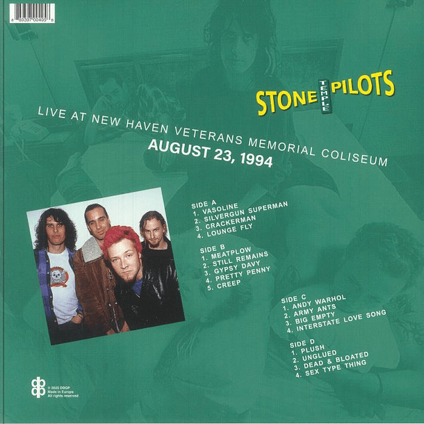 Stone Temple Pilots – Live At New Haven Veterans Memorial Coliseum August 23, 1994 - 2 LPs Vinilo - Hecho En Europa - Nuevo Y Sellado 2