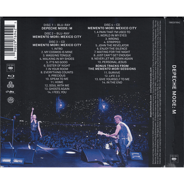 Depeche Mode – M - Live Concert Film - Mexico City - Set 2 CDS + 2 Blu Rays - DTS - Digipack Deluxe -Nuevo y Sellado 2