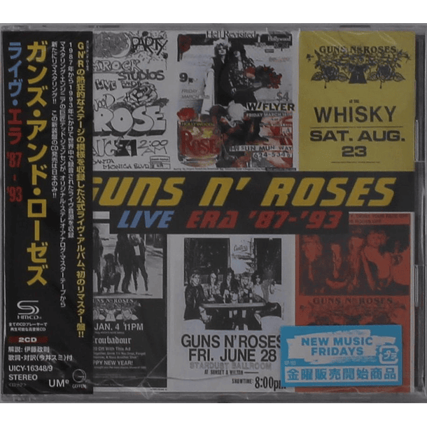 Guns N' Roses – Live Era '87-'93 - SHM CD - 2 CDs - Remasterizado - Edición Limitada - Hecho En Japón - Nuevo Y Sellado 