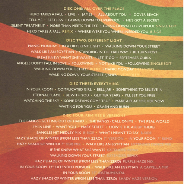 Bangles – Watching The Sky - Set 4 CDs - Hecho En Europa - Nuevo Y Sellado 2